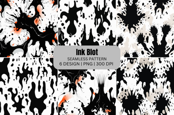 Download Ink Blot Seamless Patterns Background - Background Collection