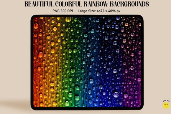 Download Colorful Rainbow and Drops Backgrounds - Background Collection