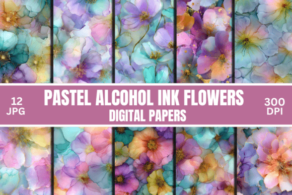 Download Pastel Alcohol Ink Flowers Backgrounds - Background Collection