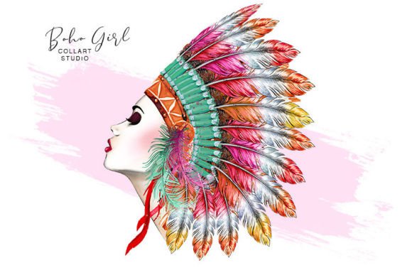 Download Tribal Girl, Boho Clipart, Bohemian - Premium Resources