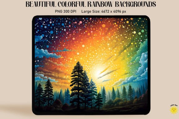 Download Beautiful Rainbow Color Art Backgrounds - Background Collection