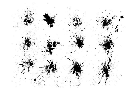 Download Blot Ink Spots Vector Background Set - Background Collection