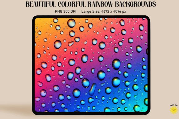 Download Rainbow Gradient and Drops Backgrounds - Background Collection