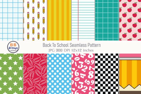 Download Back to School Pattern Paper Background - Background Collection